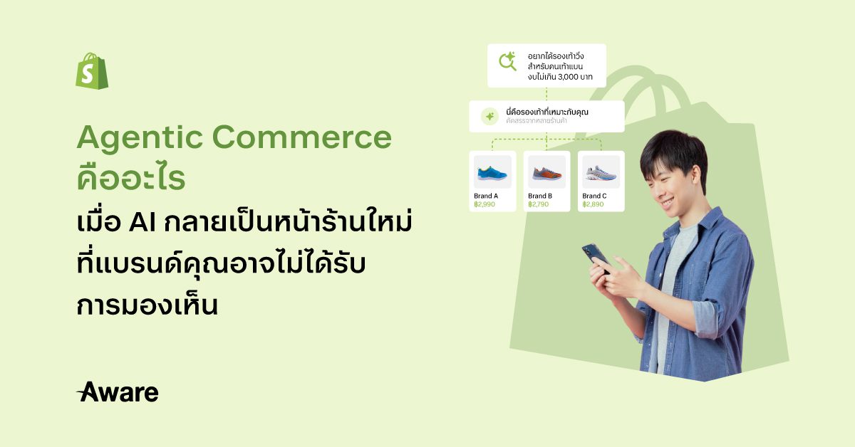 BlogHeaderAgenticCommerceคืออะไรเมื่อAIกลายเป็นหน้าร้านใหม่ที่แบรนด์คุณอาจมองไม่เห็น01